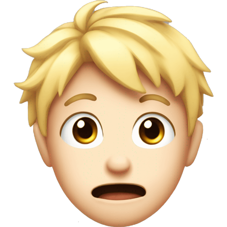 A emoji of a face anime style shocked and blushing furiously  emoji