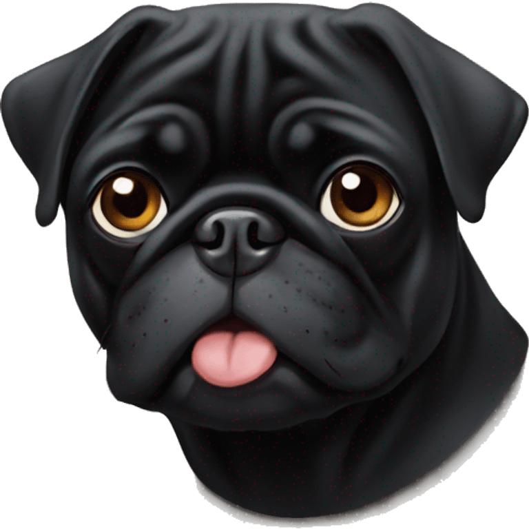 Black pug emoji