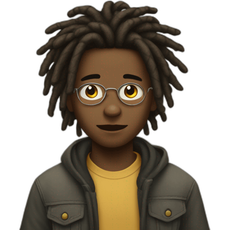 dread locks young boy emoji