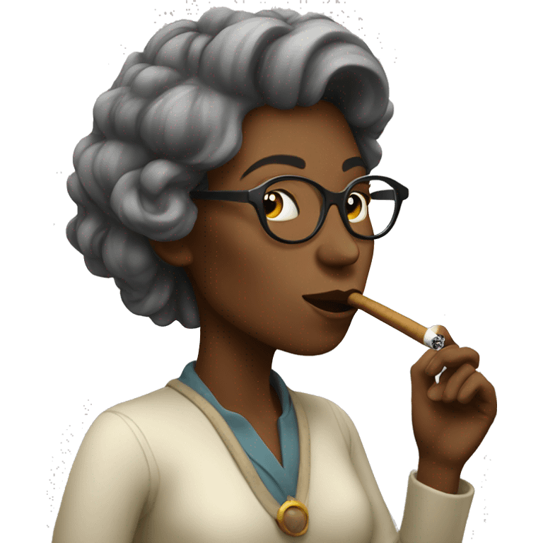 Woman smoking pipe emoji