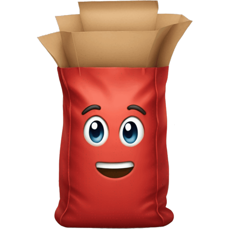 red  delivery bag emoji