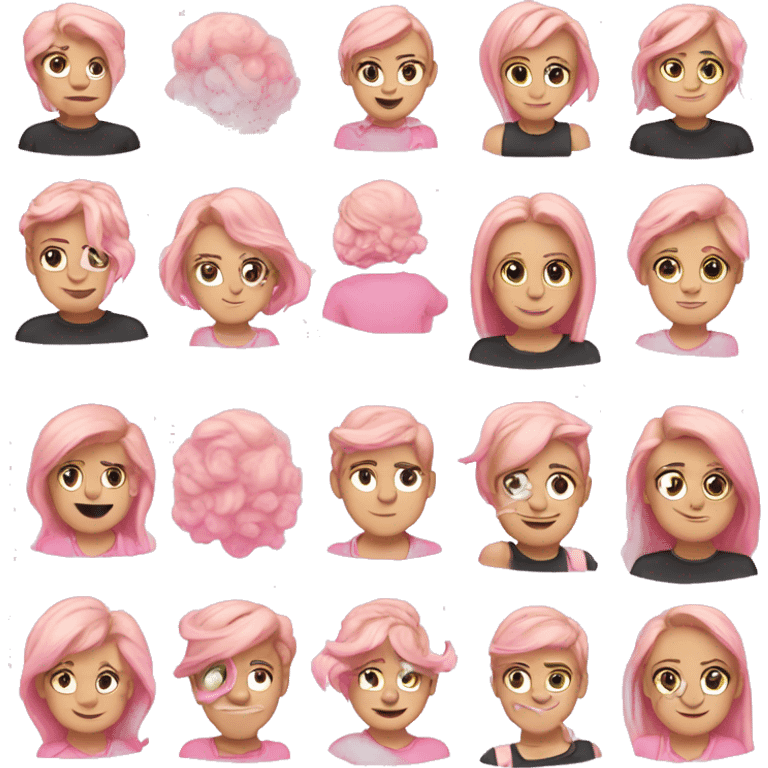 Show me 30 pink pastel emojis  emoji