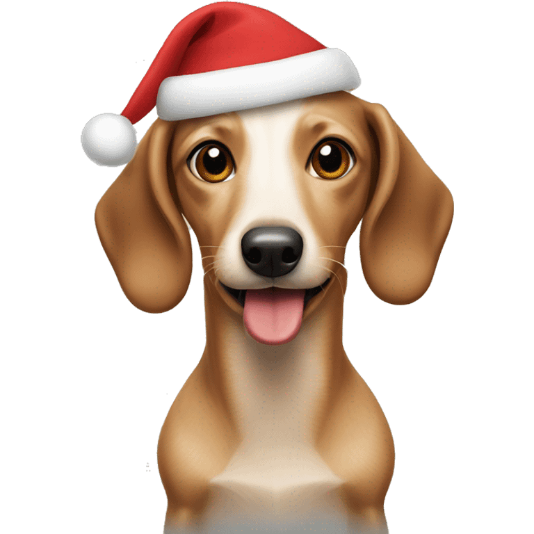 Christmas dog wiener dog emoji