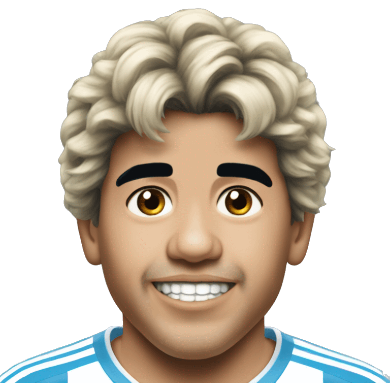 maradona argentina young smile emoji