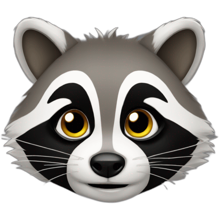 racoon using iphone emoji