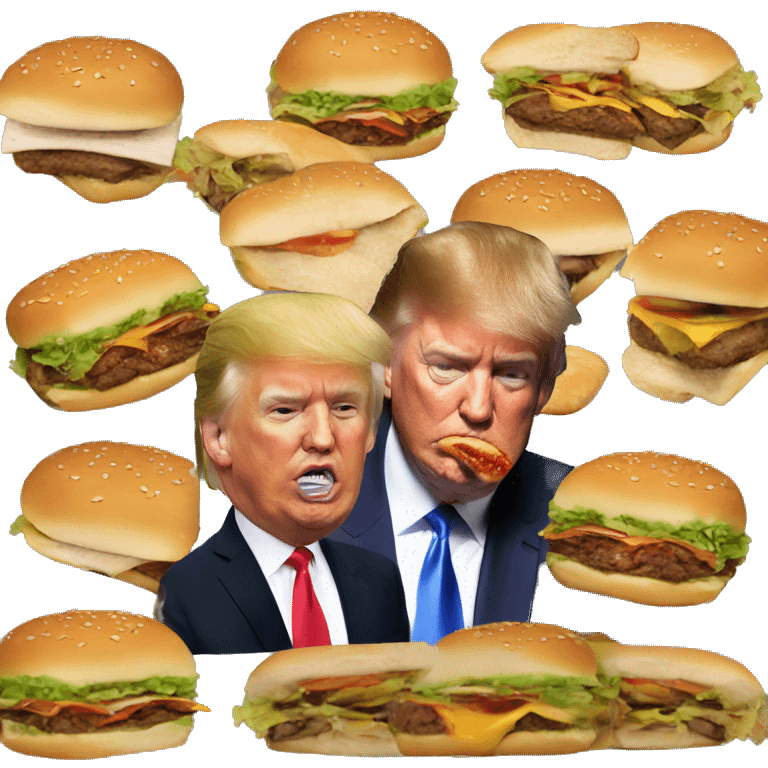 Donald-Trump-eating-a-hamburger in Florida  emoji