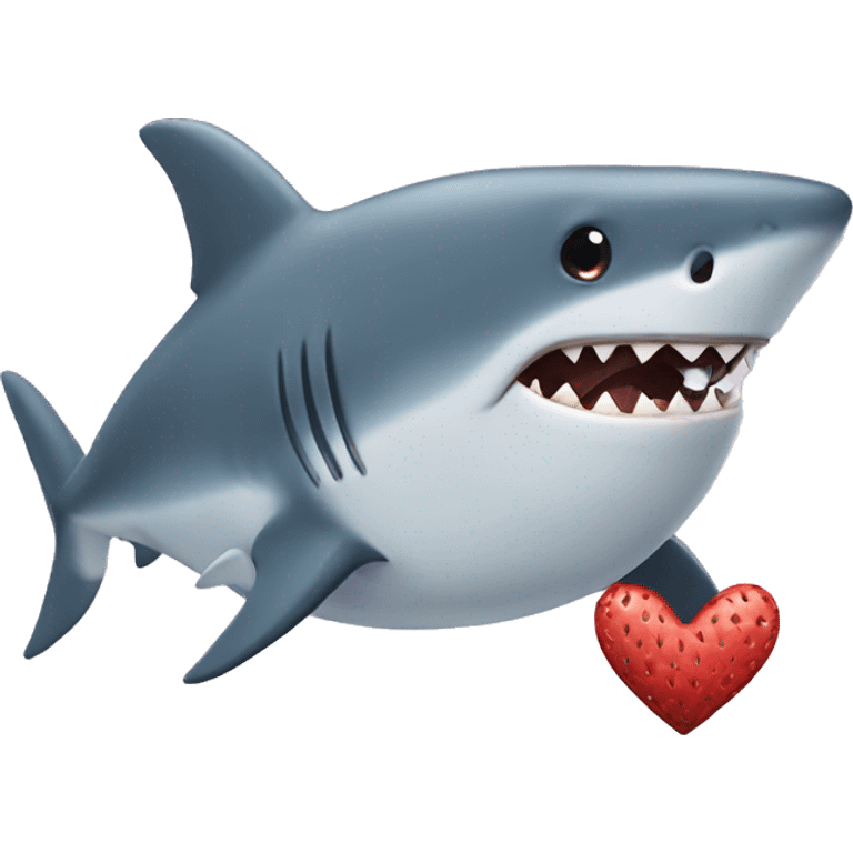 shark with hedgehog in love emoji