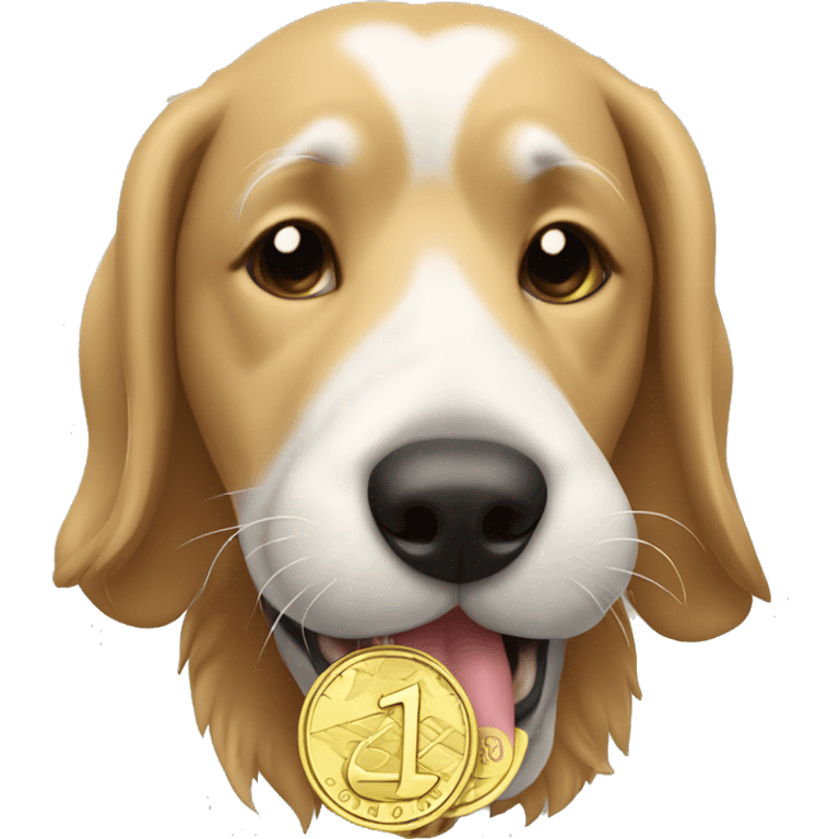 dog licking solana coin emoji