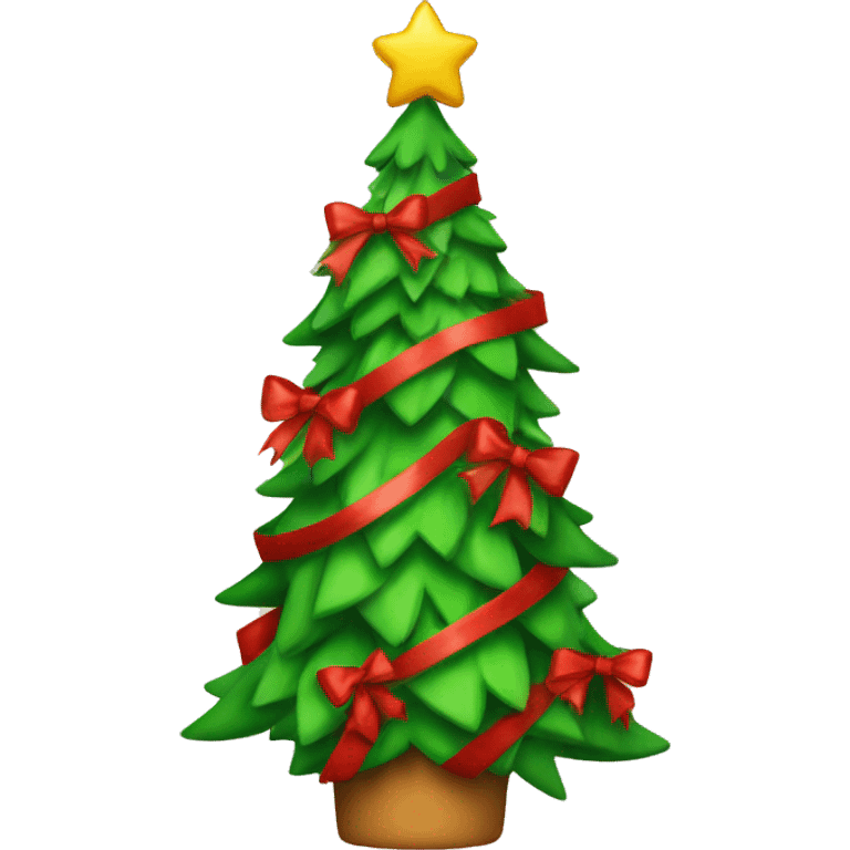 Christmas tree with bows on it emoji