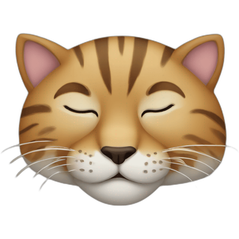 Big cat sleeping emoji