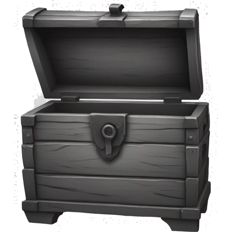 drawing of the front of a chest in hollow black emoji