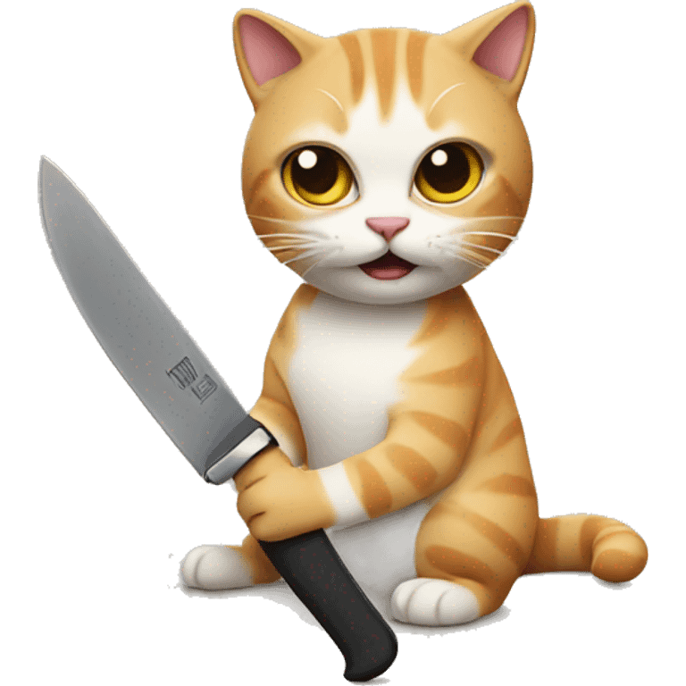 Cat with a knife  emoji