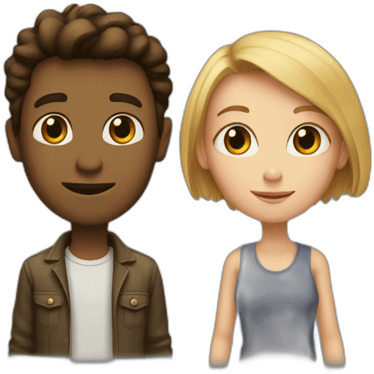 tall boy and short girl emoji