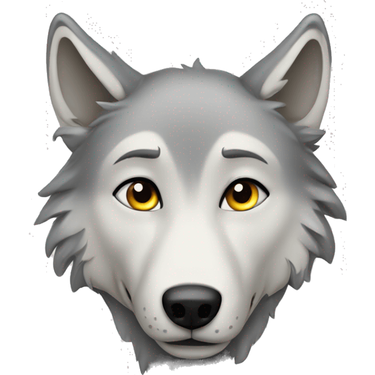 withe wolf emoji