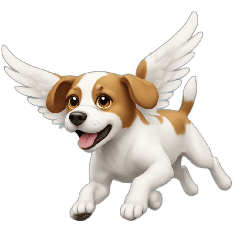 dog flying emoji