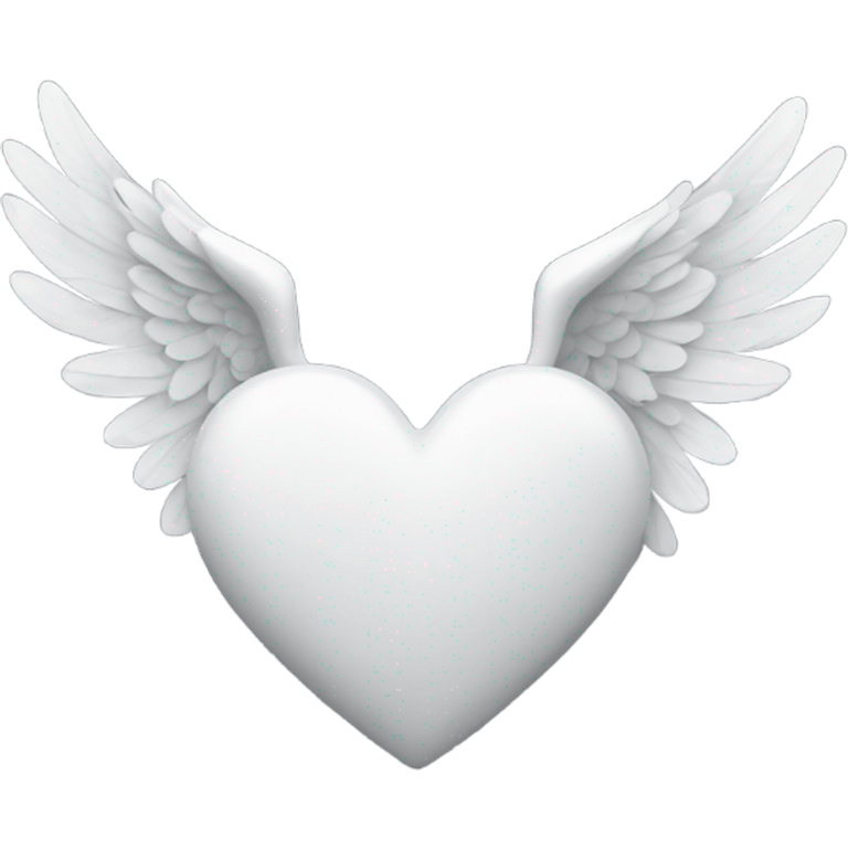 White heart with wings  emoji