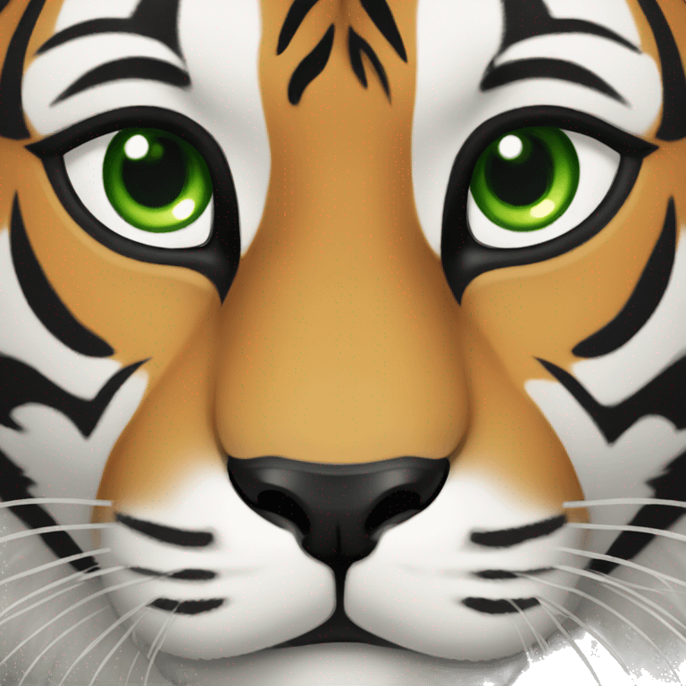 tiger pack green eyes emoji