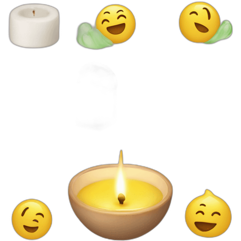 Velas y jabones lindos emoji