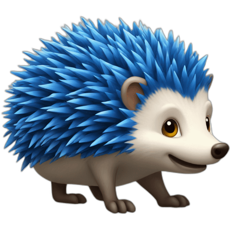 blue hedgehog emoji