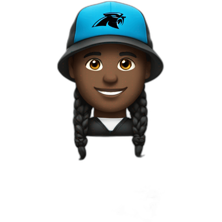 Carolina Panthers wearing a hat  emoji