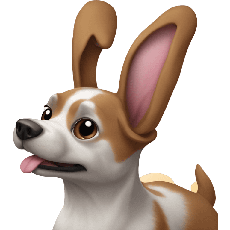 Dog with bunny ears ￼ emoji