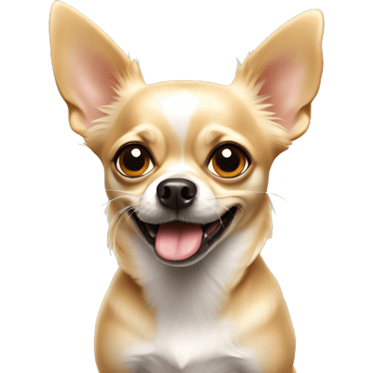 Dog with a shock expression blonde Chihuahua small dog emoji