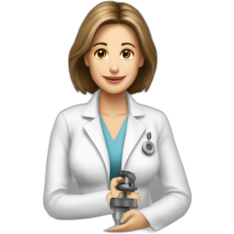 Posh-Radiologist-performing-breast-mammography-to-leni-klum emoji