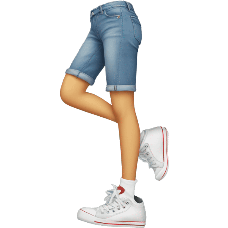 leg with sneakers on emoji