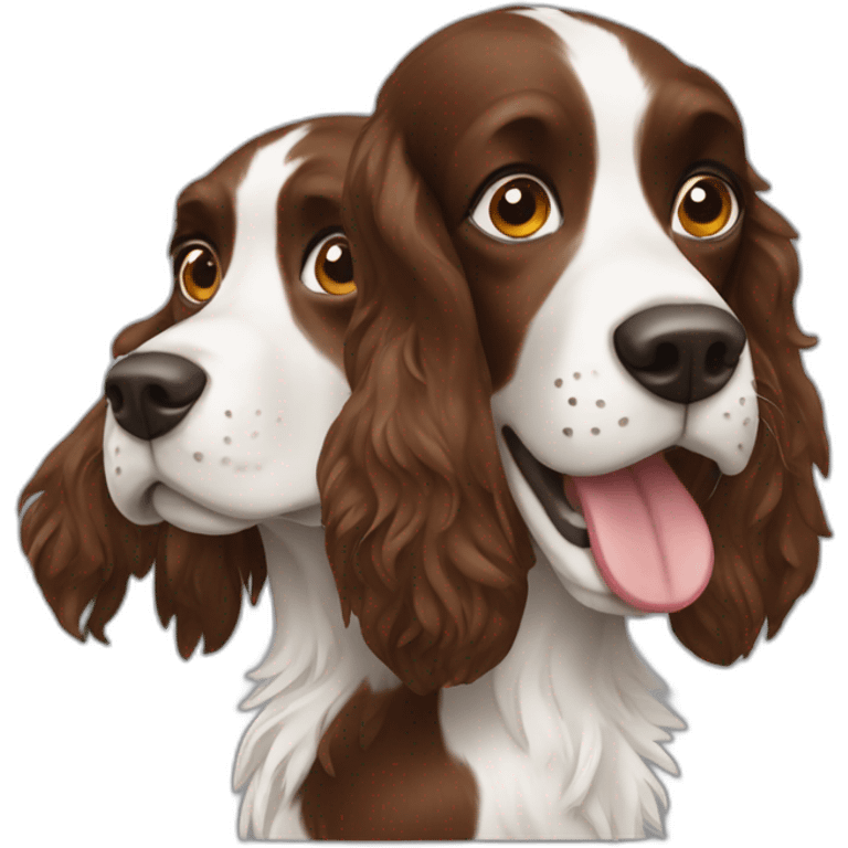 Springer spaniel woman and man emoji