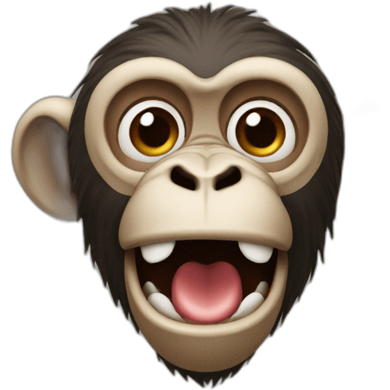 monkey convering mouth emoji