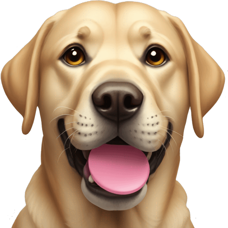 labrador with ball in mouth emoji