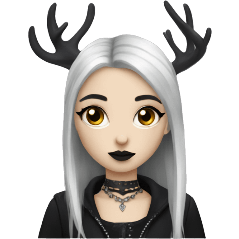 Goth deer girl emoji