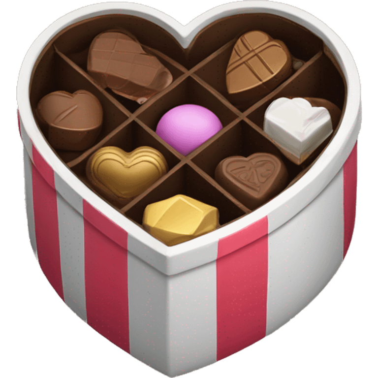 heart shaped box full of chocolates emoji