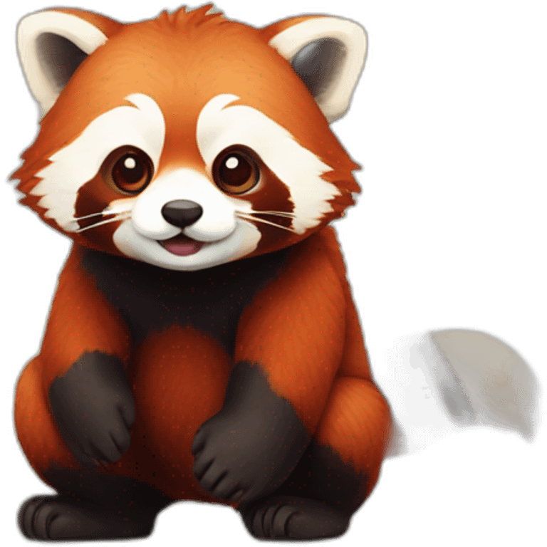 Full body red panda emoji