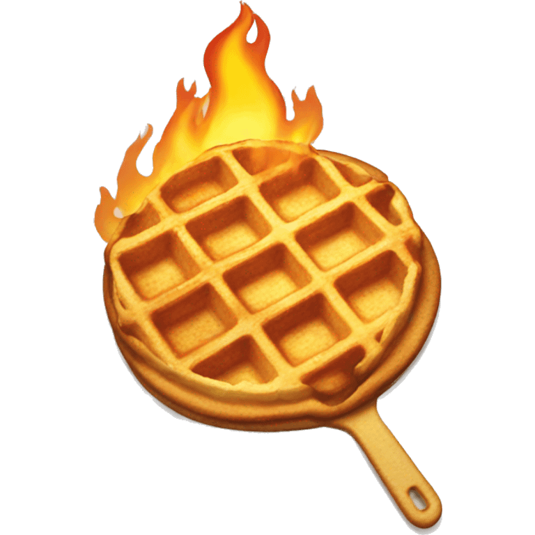 waffle on fire emoji