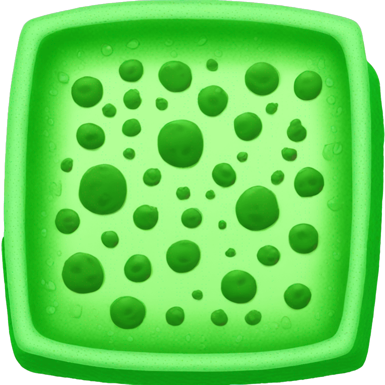 green flat square dish sponge emoji