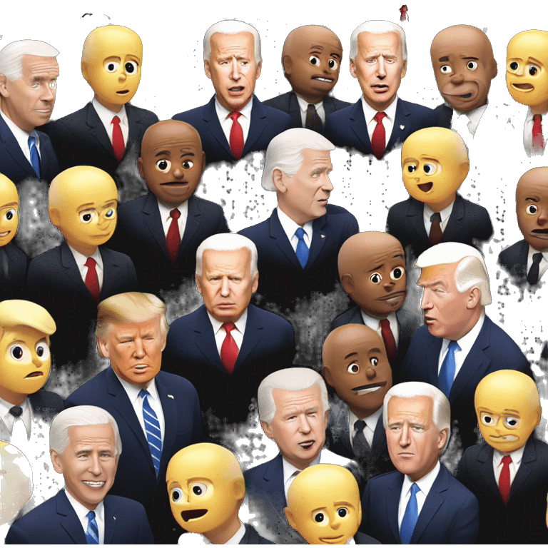 Joe Biden bowing to Donald Trump emoji