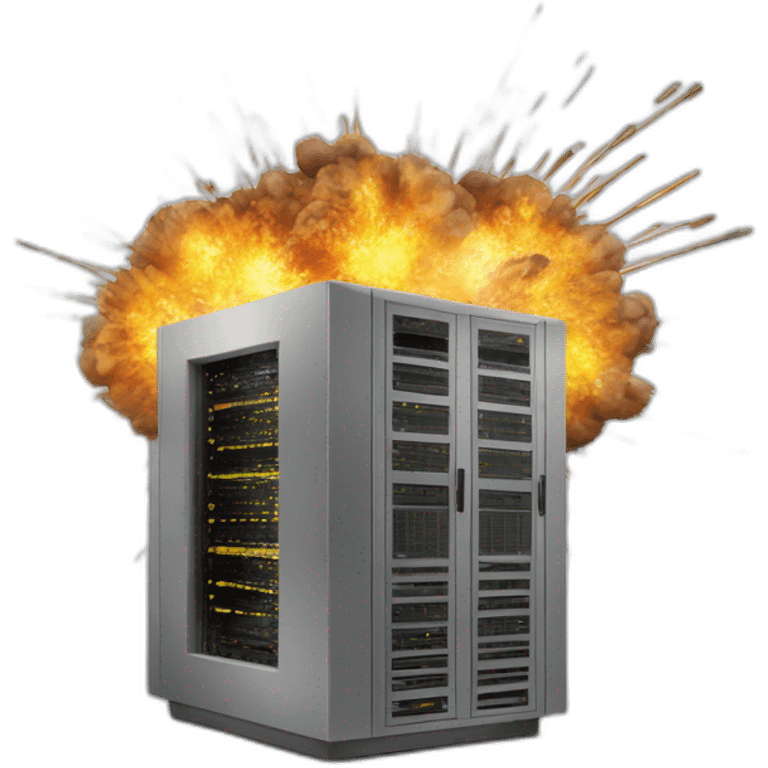 computer server exploding emoji