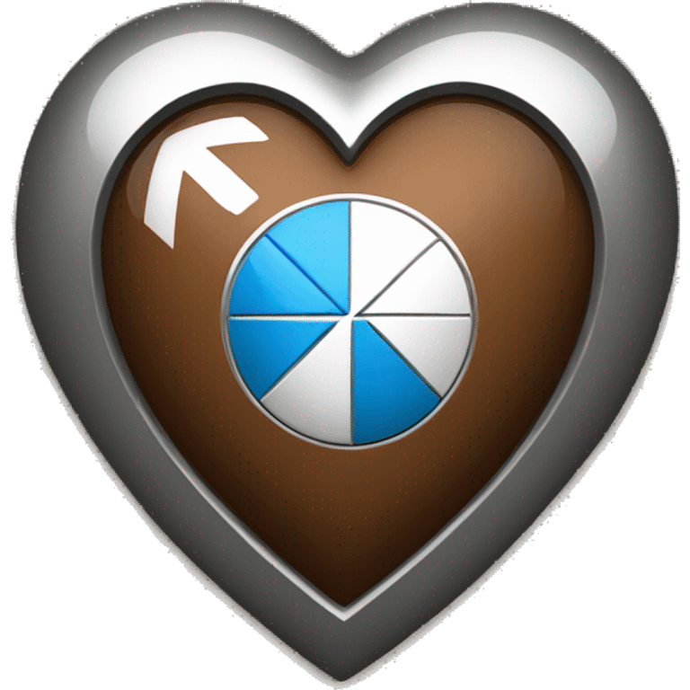 bmw logo in brown heart emoji