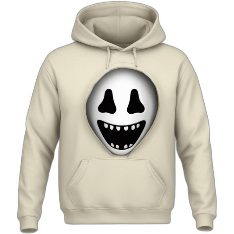 scream mask hoodie with computer emoji