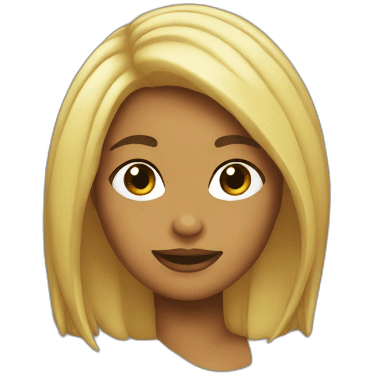 chica con pelo negro emoji