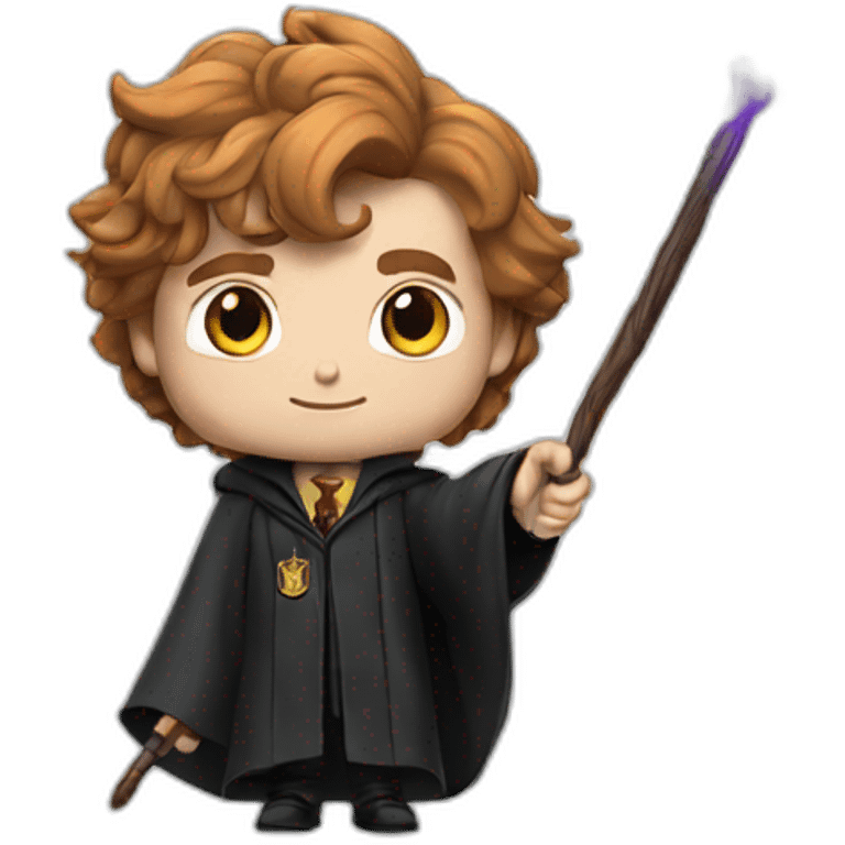 Harry Potter with breaking magic wand emoji