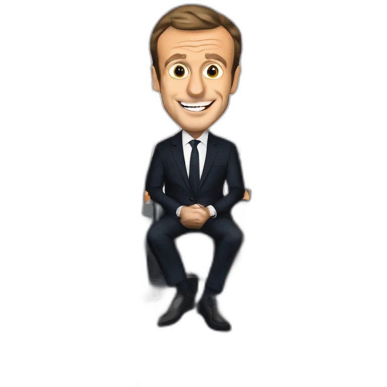 Emmanuel Macron in a plane emoji