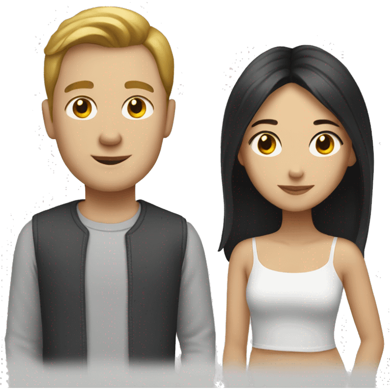 White guy with asian girl emoji