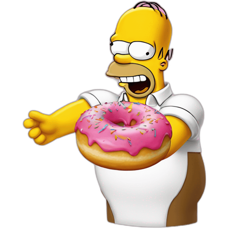 Homer Simpson dansun donut emoji