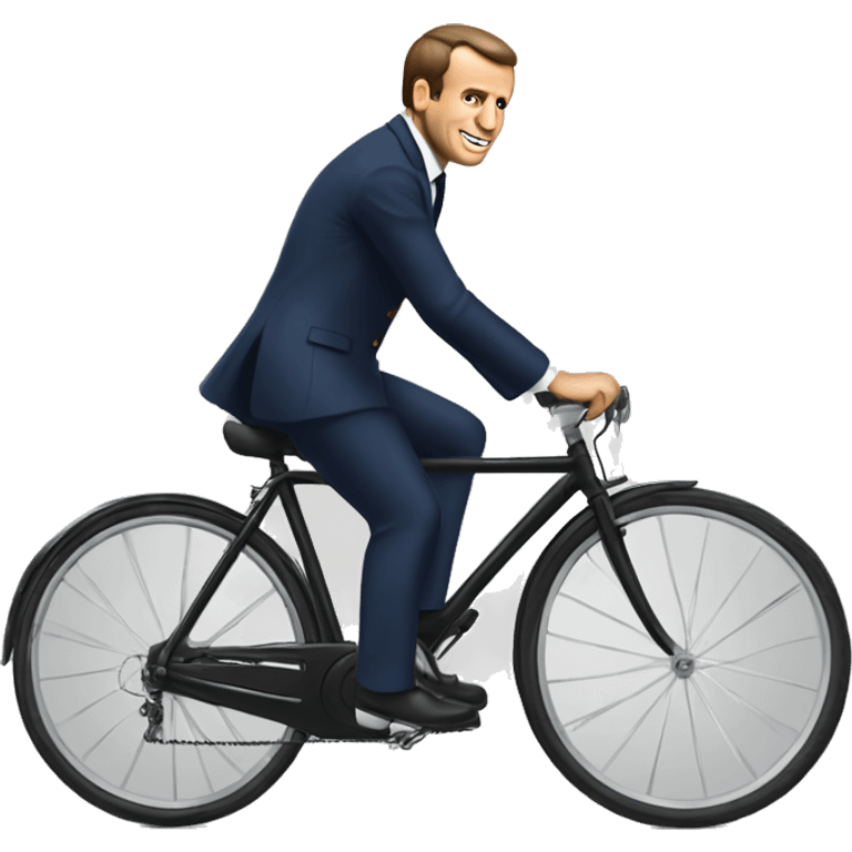 Macron sur un vélo  emoji