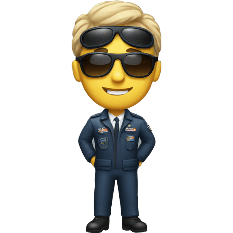 pilot with sunglasses emoji