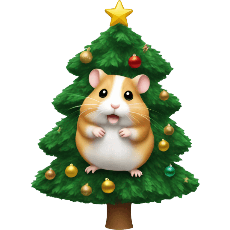 Hamster christmas tree emoji