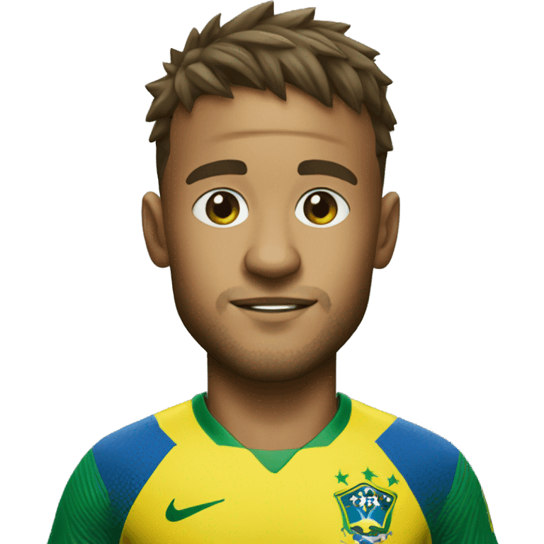 neymar jr, with the brazil shirt emoji