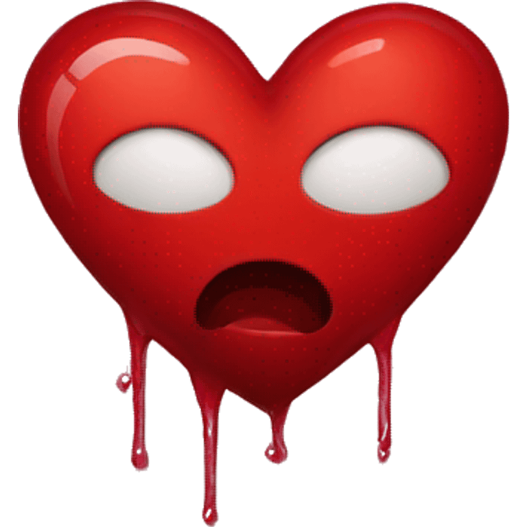 bleeding red heart emoji